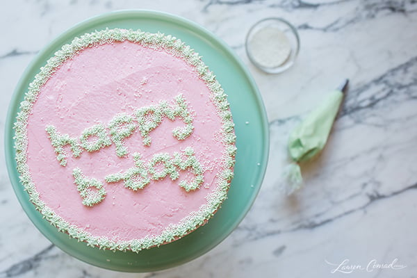 Edible Obsession: The Easiest Cake Lettering Tutorial Ever - Lauren Conrad